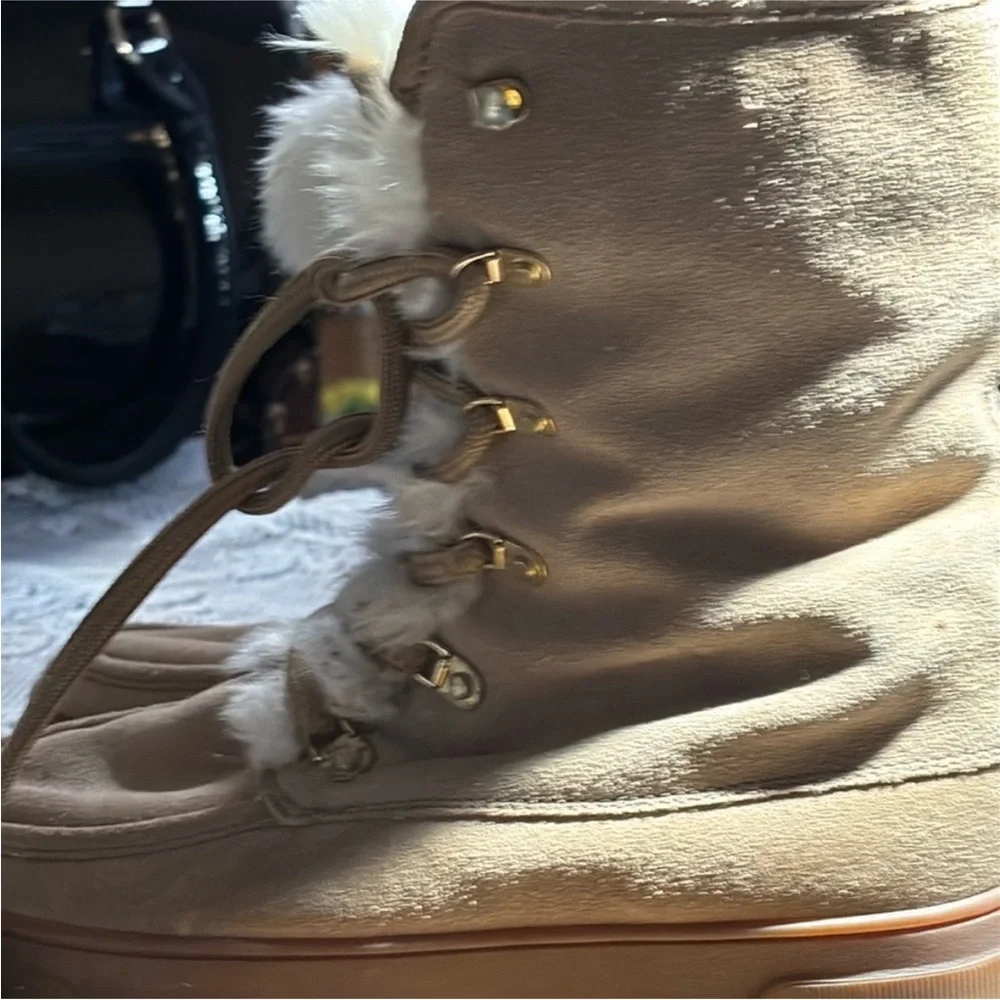 Michael Kors Lace Up Boots, Dk Khaki Size 7.5 - Picture 11 of 12